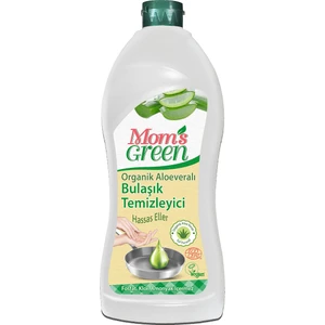 Mom's Green Organik Aloeveralı Bitkisel Elde Bulaşık Yıkama Temizleyici 750 ml - Hassas Eller