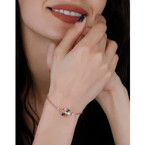 Else Silver 925 Ayar Gümüş Renkli Bahar Çiçeği Bileklik