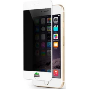 Iphone 6 -6s Plus   (Beyaz) Hayalet Privacy Tam Ekran Cam Koruyucu(Tam Kaplama)