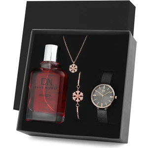 Duke Nickle Kadın Saat Parfüm ve Takı STB1XBG17002D Seti