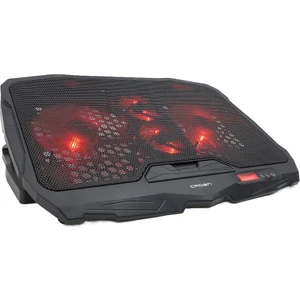 Crown Micro Cmls-01 Red 4 Fanlı LED Aydınlatmalı  LCD Gösterge Panelli,notebook Soğutucu