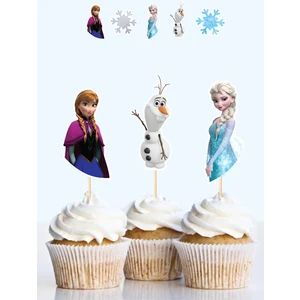 Neşeli Günlerim Frozen Karlar Ülkesi Cupcake Süsü 20'li (Kalın Kağıt)
