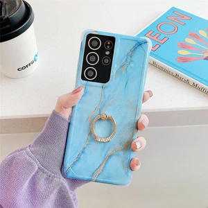 Samsung Galaxy S20 Fe / S20 Lite Için Rhinestone Ring Kılıfı Mavi (Yurt Dışından)