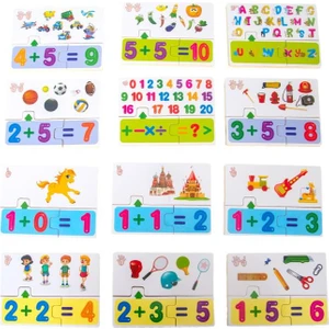 Ahşap Rakam Eşleme Puzzle 11X16CM