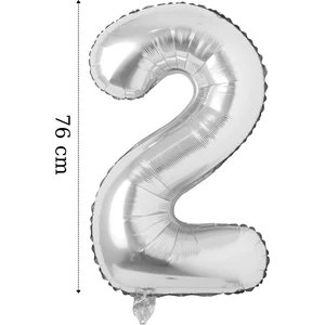 Folyo Balon 2 Rakamı Helyum Balon 76 cm