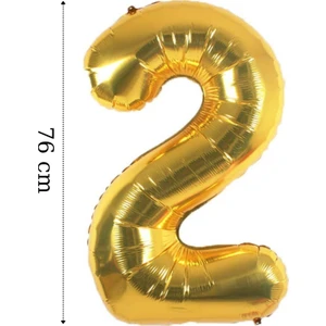 Folyo Balon 2 Rakamı Helyum Balon 76 cm