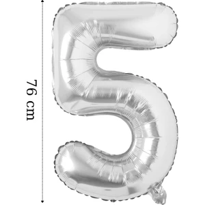 Folyo Balon 5 Rakamı Helyum Balon 76 cm