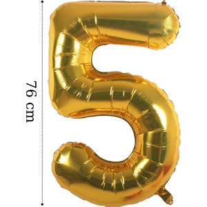 Folyo Balon 5 Rakamı Helyum Balon 76 cm