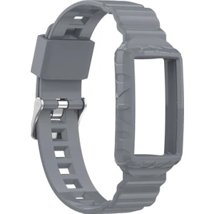 Silikon Bir Vücut Zırh Saat Kayışı Fitbit Şarj 4 Se Gri  (Yurt Dışından)