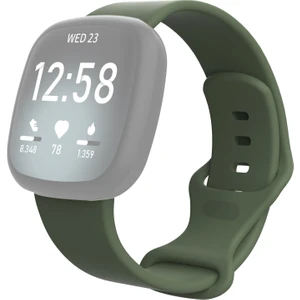 Fitbit Versa 3 / Sense Silikon Kordonlu Band, Boyut: S Koyu Yeşil  (Yurt Dışından)