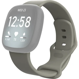 Fitbit Versa 3 / Sense Silikon Saat Bağı Için, Boyut: S Gri  (Yurt Dışından)