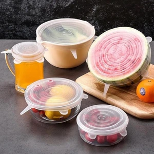 Home Silikon Streç Kapak 6'lı Kapak Gıda Koruyucu Tencere Tabak Bonesi