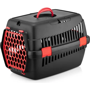 Kedi Köpek Taşıma Çantası Küçük Boy Siyah/Kırmızı