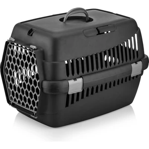 Kedi Köpek Taşıma Çantası Orta Boy Siyah/Gri
