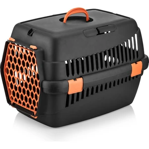 Kedi Köpek Taşıma Çantası Orta Boy Siyah/Orange
