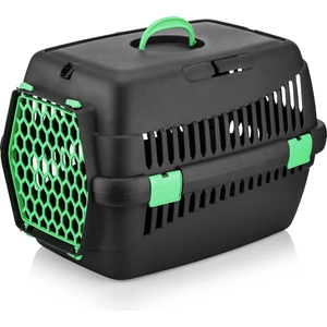Kedi Köpek Taşıma Çantası Orta Boy Siyah/Yeşil