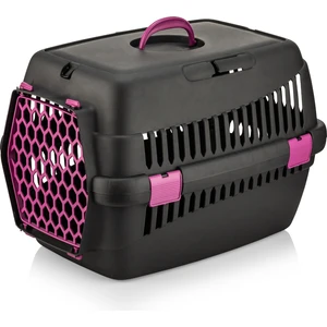Kedi Köpek Taşıma Çantası Orta Boy Siyah/Lila