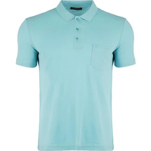 Tony Montana Regular Fit Polo Yaka Klasik Cepli %100 Pamuk Kısa Kollu Basic Penye T-Shirt-PE3605TY22
