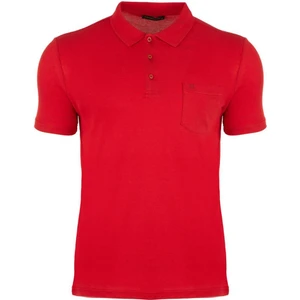 Tony Montana Regular Fit Polo Yaka Klasik Cepli %100 Pamuk Kısa Kollu Basic Penye T-Shirt-PE3605TY22