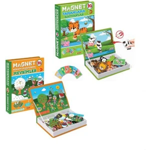 Diy Toy Diytoy, Manyetik Hayvan Tamamlama ve Manyetik Mevsimler, 2 Li Set