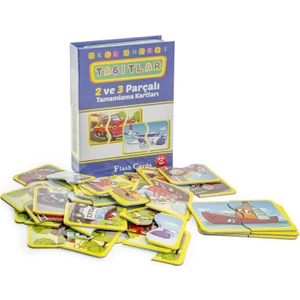 Diy Toy Diytoy Taşıt Tamamlama, Zeka Kartları, 2 ve 3 Parçalı Birleştirme