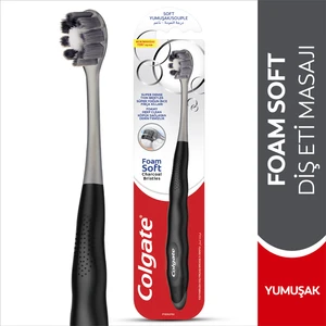 Foamsoft Siyah Diş Eti Masajı Yumuşak Diş Fırçası