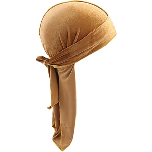 Unisex Zarif Kadife Bandana Şapka Durag Şapkalar Beanie Chemo Hat Haki (Yurt Dışından)