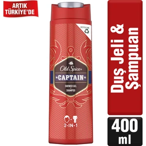Old Spice Duş Jeli ve Şampuan 400 ml Captain 2'si 1 Arada 8006540353820  Şampuan