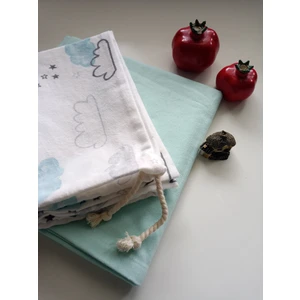 Mint Pazen Örttü Battaniye ve Kese Ikili Set 100X100 cm