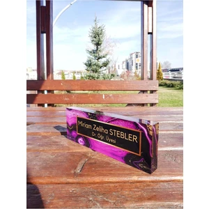 Hediye Marketi17 Mor Damla Öğretmen Isimliği Yenilikçi Kişiselleştirilmiş Isimlik