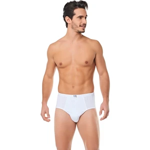 12'li Paket Seher Yıldızı Beyaz %100 Pamuk Erkek Slip Külot