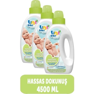 Uni Baby Çamaşır Deterjanı Sensitive 1500ML Hassas Dokunuş -Yeşil -3 Lü Set