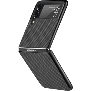 Samsung Galaxy Z Flip3 5g Için Çapraz Pc Koruyucu Kılıf Siyah