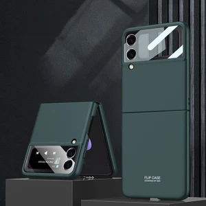 Samsung Galaxy Z Flip3 5g Için Gkk Ultra-Ince Tam Kapak Kılıf Koyu Yeşil