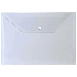 Kraf 1209 Çıtçıtlı Dosya A4 Şeffaf