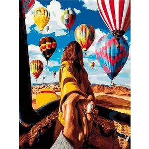 Womb Hobby Aşktan Uçarken Sayılarla Boyama SETI40X50 cm Tuval Şasesine Gerili