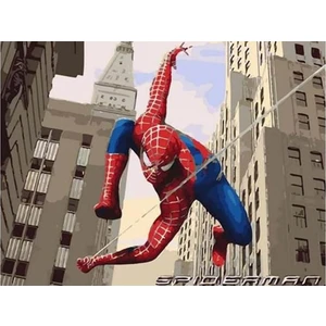 Womb Hobby Spiderman Sayılarla Boyama SETI40X50 cm Tuval Şasesine Gerili
