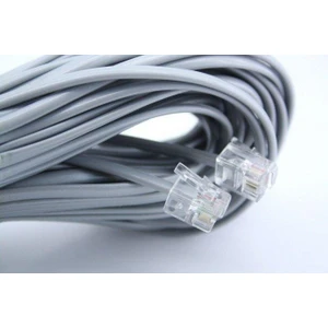 Ata Elektronik 50 Metre 50 mt 50MT Kutu Ile Modem Arası Telefon Adsl Hat Kablosu 2 Li Iki Canlı 2 Canlı Köken Kablo Uçları Hazır Yapılı RJ11