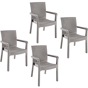 Markiz Rattan Koltuk Çöl Gri | 4'lü Set