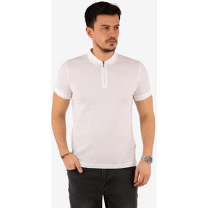 Tony Montana Regular Fit Fermuarlı Polo Yaka %100 Pamuk Kısa Kollu Basic Penye T-Shirt-PE3604TY22