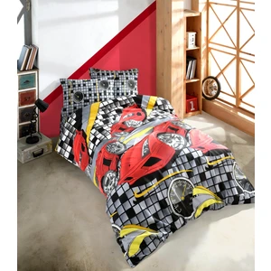 New Home Ranforce Speed Kırmızıi Tek  Kişilik Nevresim Seti