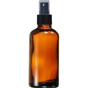 Amber 50 ml Kapaklı Siyah Sprey Fısfıs Kolonya Dezenfektan Cam Şişe 8 Adet