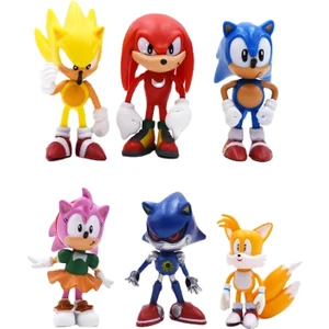 6 Adet Süper Sonic Aksiyon Figürleri - Çok Renkli (Yurt Dışından)