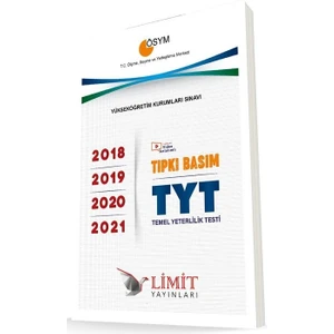 Limit Yayınları YKS TYT Tıpkı Basım Çıkmış Sorular (2018-2019-2020-2021)