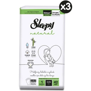 Natural 3 Haftalık Paket Bebek Bezi 1 Numara Newborn 126'LI