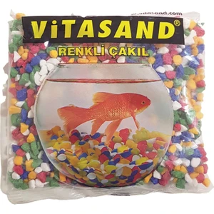 Akvaryum ve Fanus Küçük  Karışık Renkli Çakıl Taşı 350 Gr