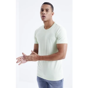 Açık Yeşil Erkek Basic Kısa Kol Standart Kalıp O Yaka T-shirt - 87911