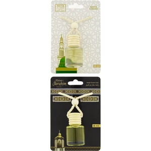 Medine Ravza Kokusu ve Makamı Ibrahim Kokusu 8 ml Araba Kokusu Cam Şişe