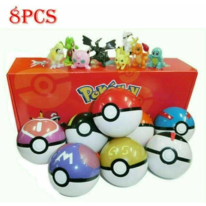 8 Adet Pokeball Karakter Oyuncaklar Bebek Çocuk Oyuncak Hediye (Yurt Dışından)