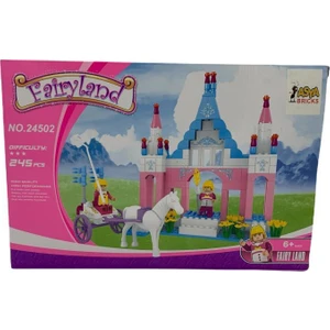 Asya Oyuncak Fairyland Parçalı Setler Şato ve Arabalı At 245 Parça Yapım Seti